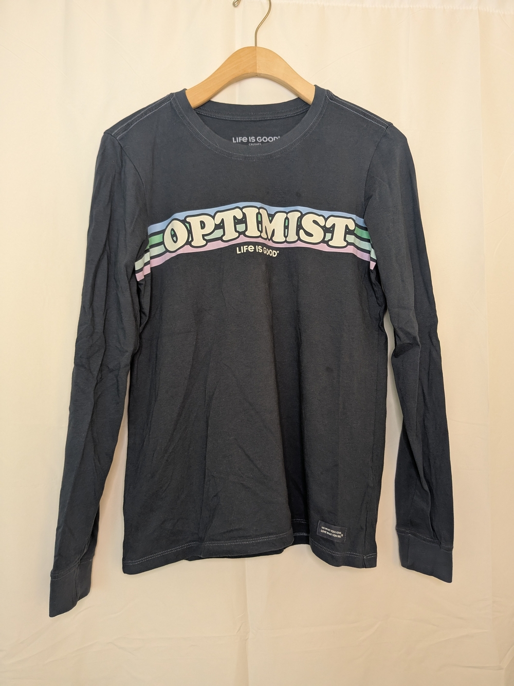 🔴5/$25 Life Is Good Navy "Optimist" Long Sleeve Tee